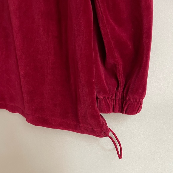 LizSport Quarter Zip Velour Pullover Size L - Picture 4 of 6